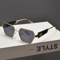 Rimless Gold Shield Sunglasses