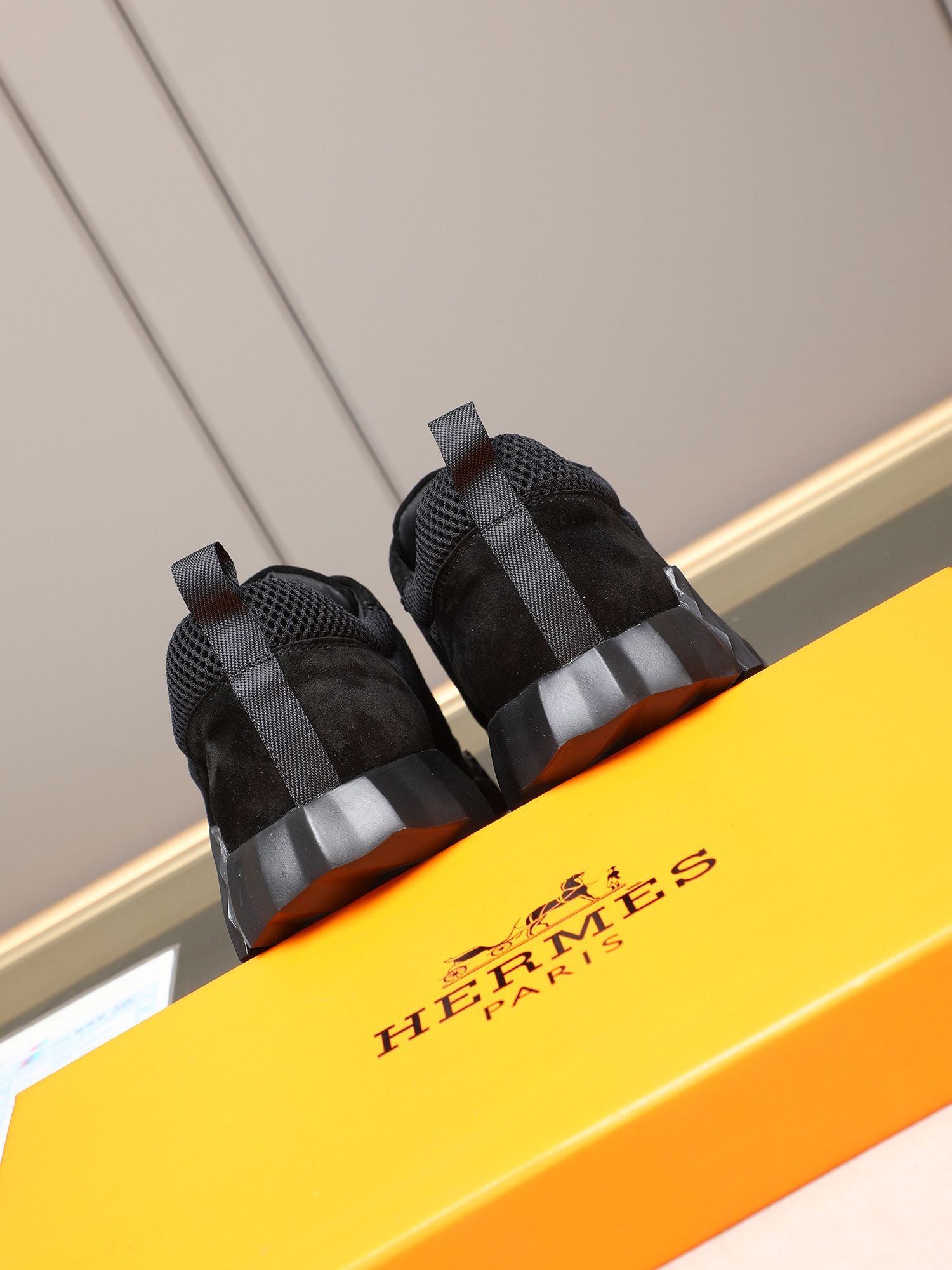 H Striped Leather Sneakers