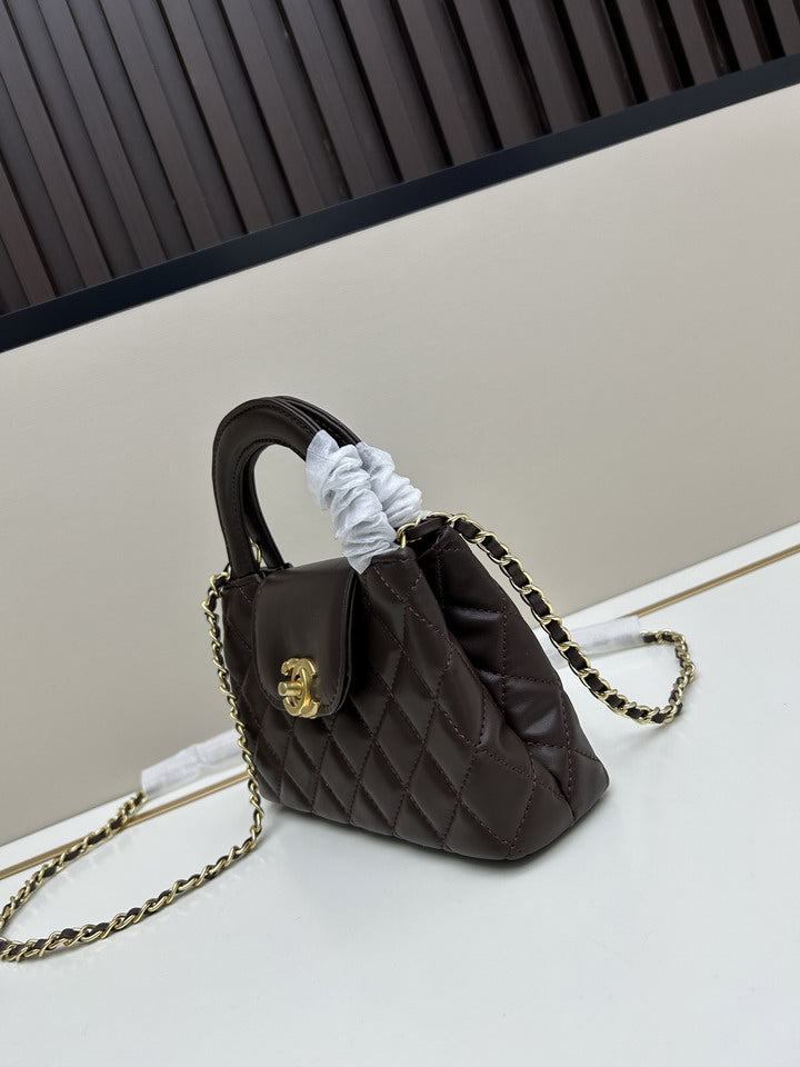 Chocolate Leather Mini Bag