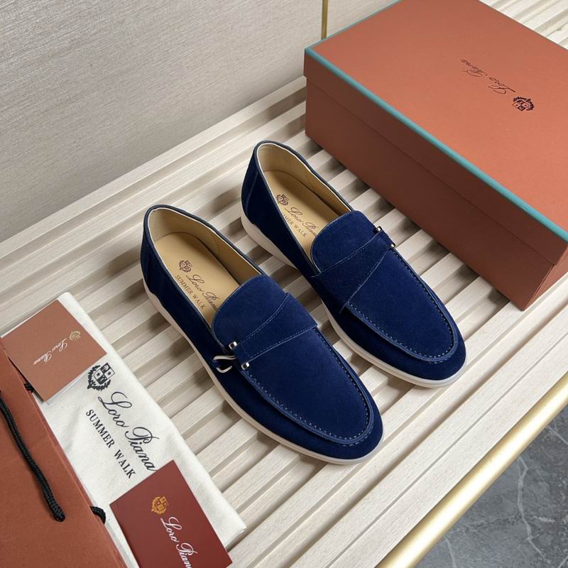 Classic Dark Blue Suede Loafers