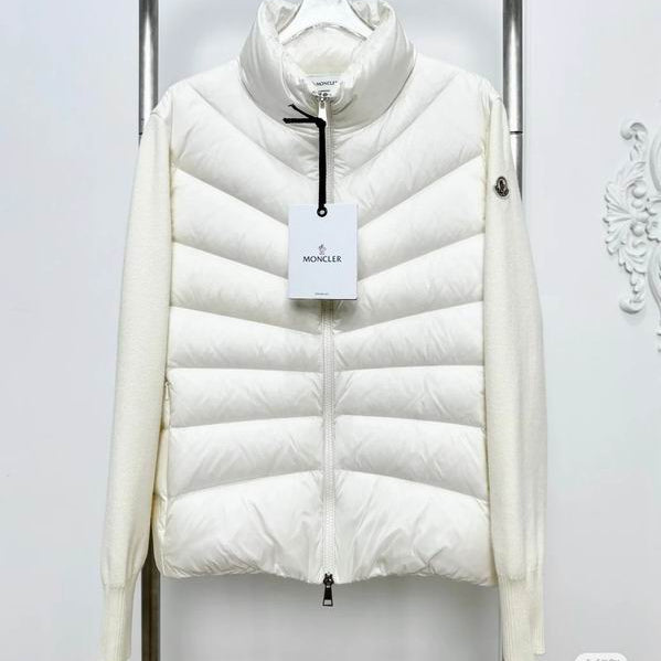 Knit-Sleeve Down Cardigan