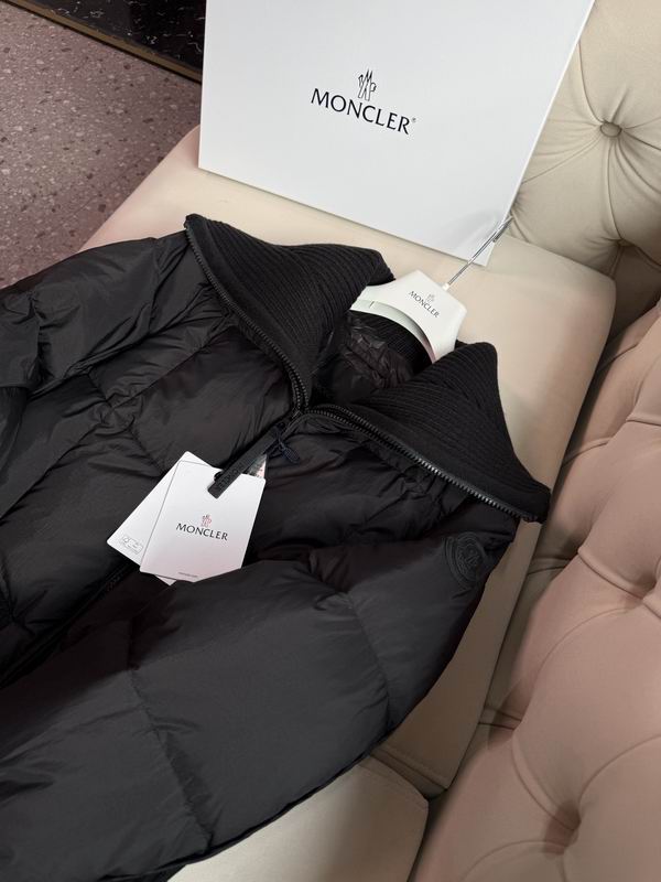 Black Knitted Shawl Puffer