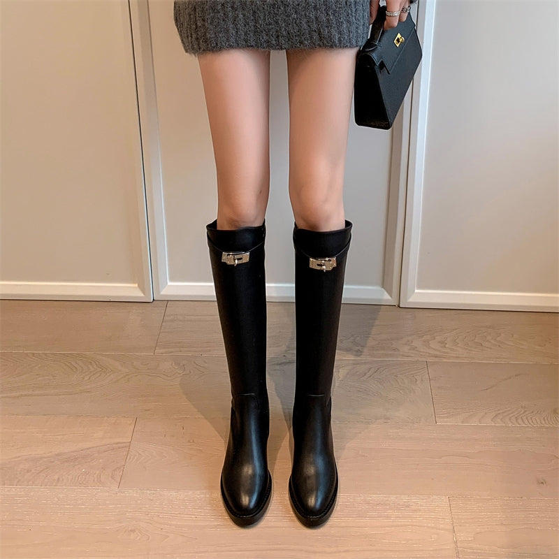 High-Knee Riding Boots