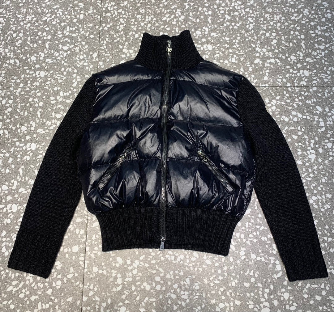 Wool Knit Sleeve Down Jacket