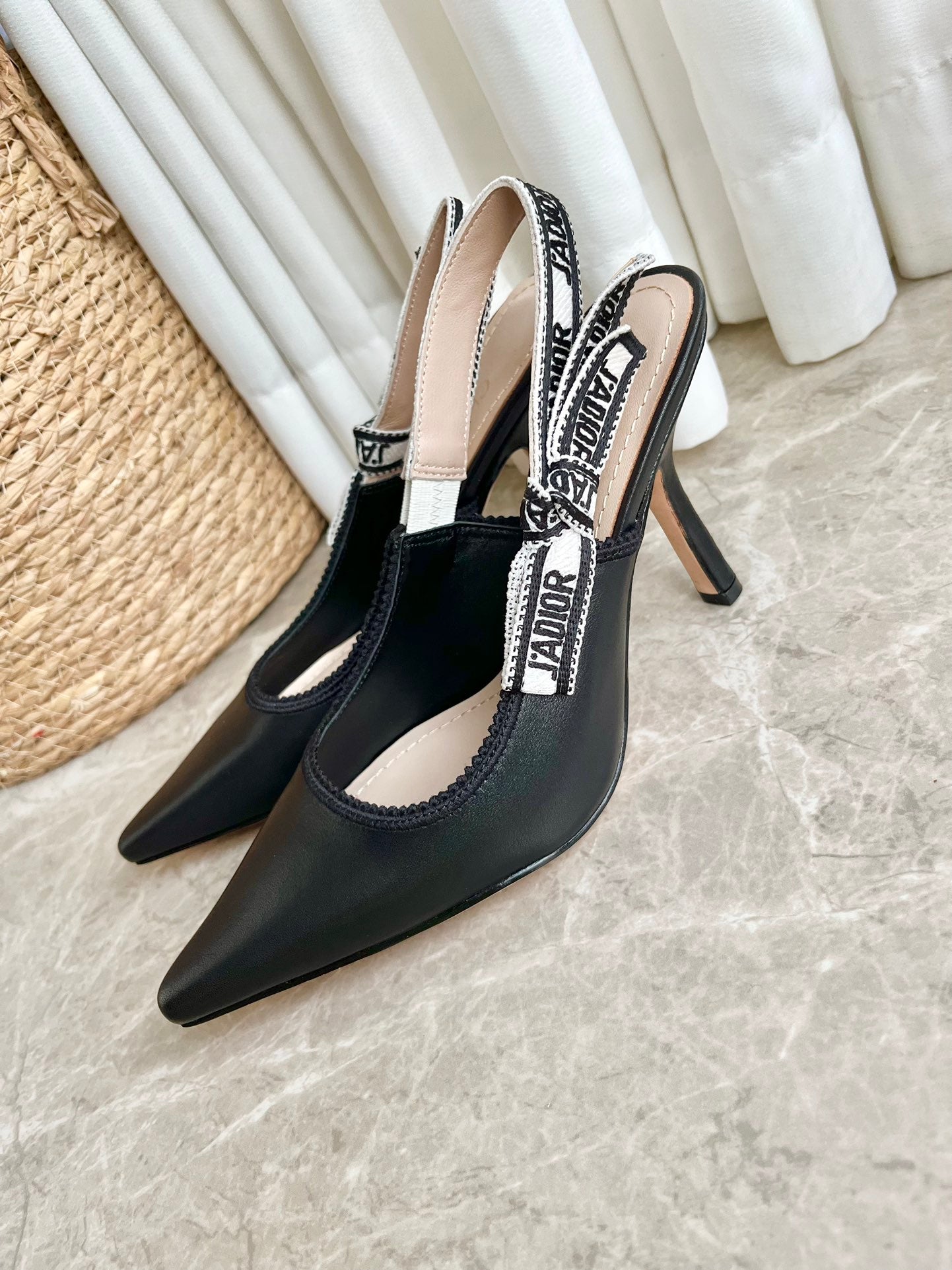 Embroidered Jacquard Sandals